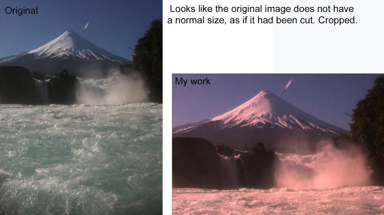 Análisis anomalía en fotografía en volcán Osorno (Chile)