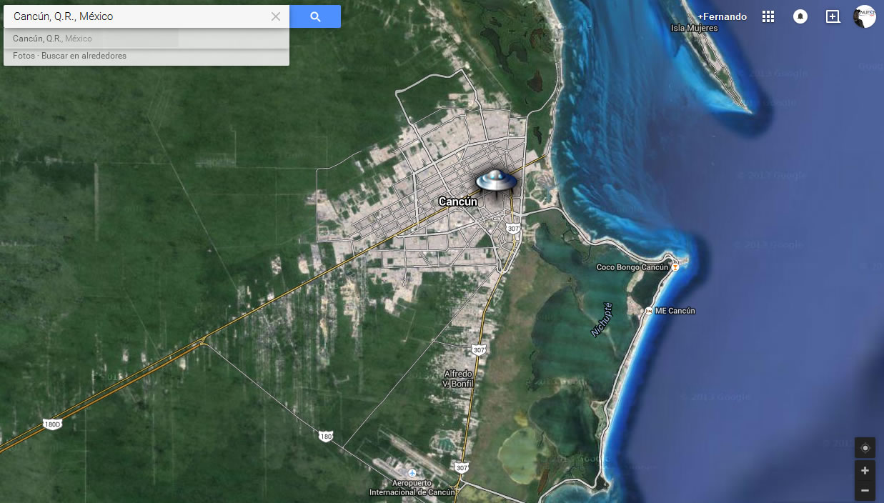 Reporte OVNI: Objetos voladores persiguiéndose entre si sobre Cancún.